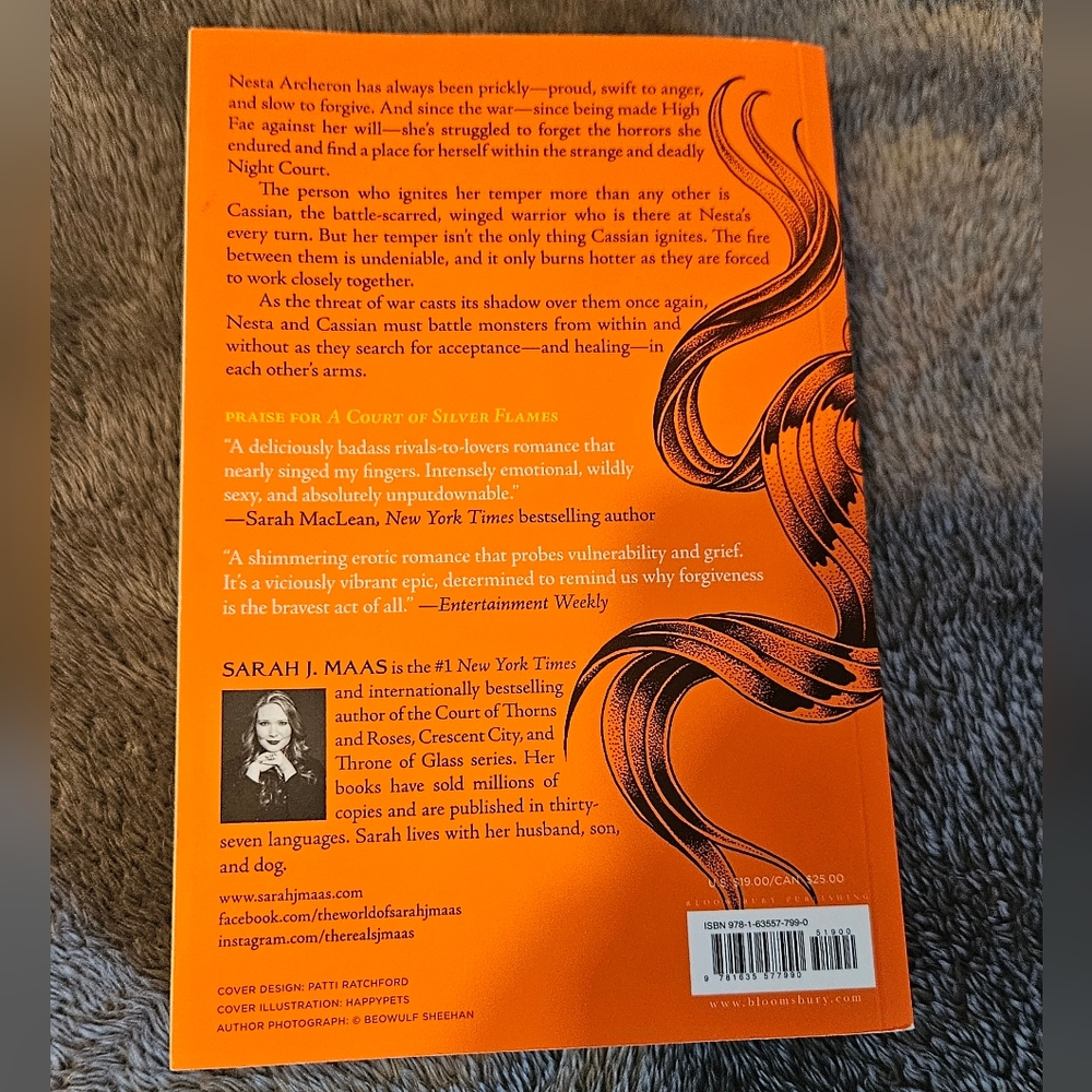 Orange Book Cover - A Court of Silver Flames - Picture 3 of 4